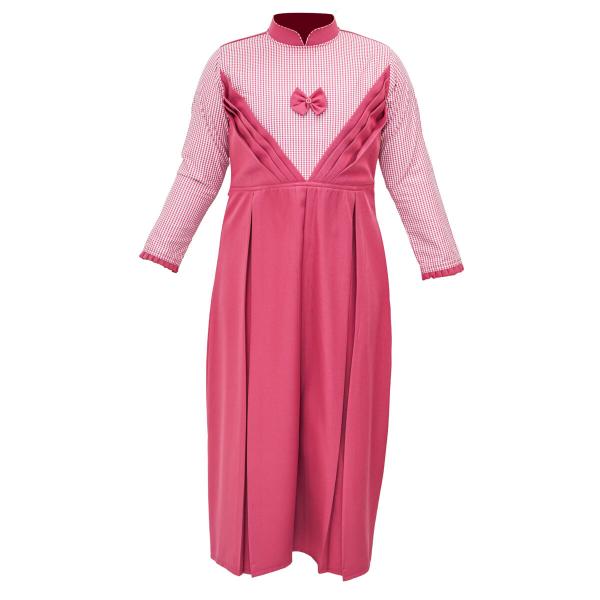 مريول كويتي بياقة عالية باللون الزهري 1 - Image 5