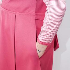 مريول كويتي بياقة عالية باللون الزهري 1 - Image 6