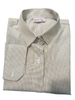 قميص مقلم بني متوسط ثانوي